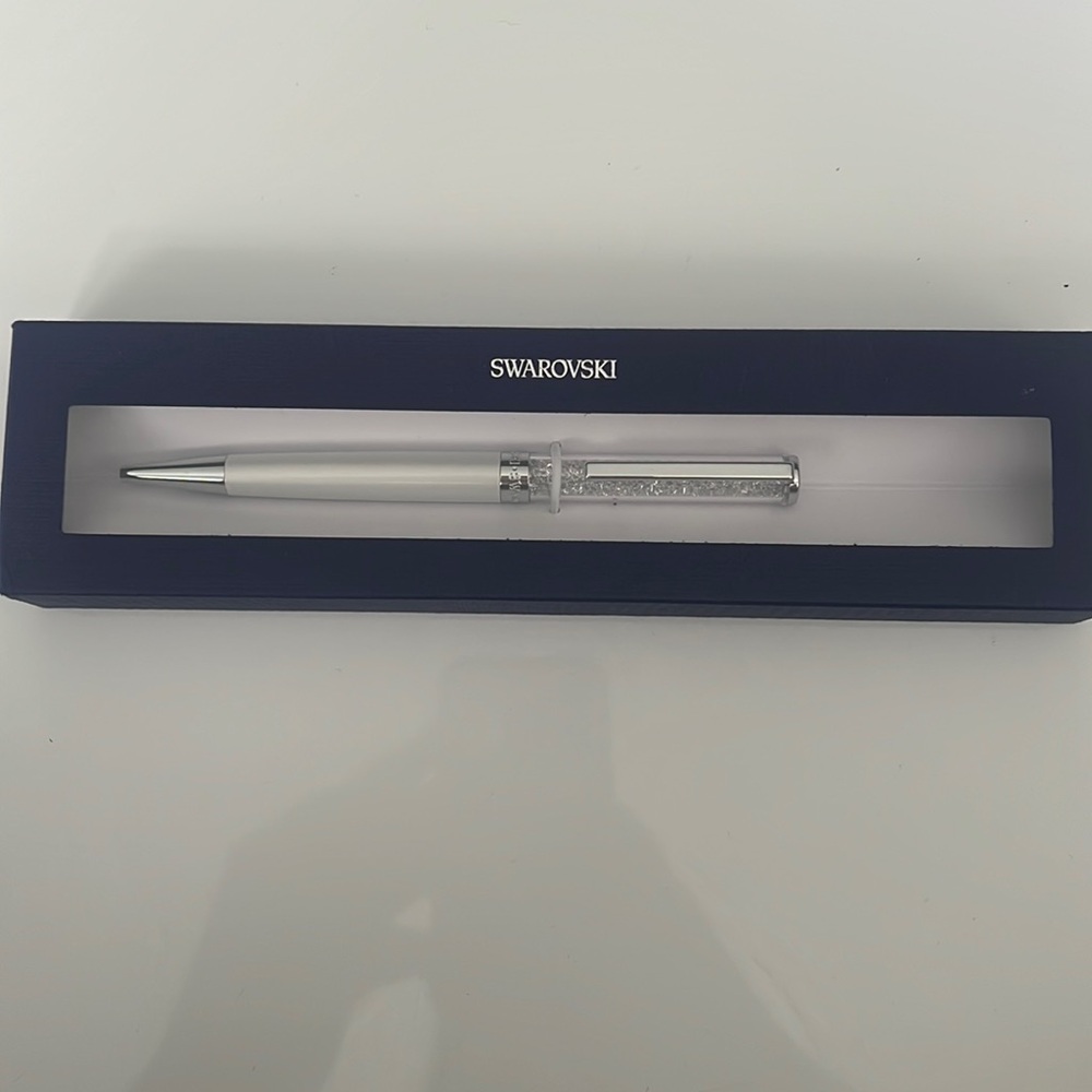 Swarovski Silver and White Crystal Pen